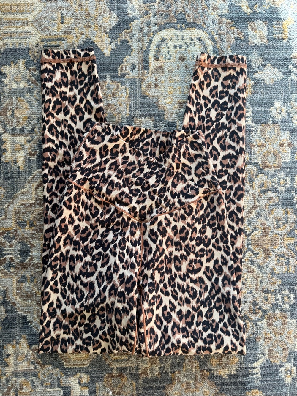 aerie Leopard-Print High-Rise Leggings in Beige, Black and Brown